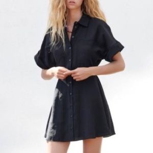 Black mini Button down Zara dress